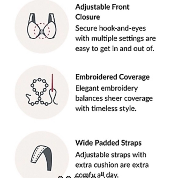 NWOT Glamorise Miracle Lift Wire Free Front Close Bra 56D White - Picture 5 of 5